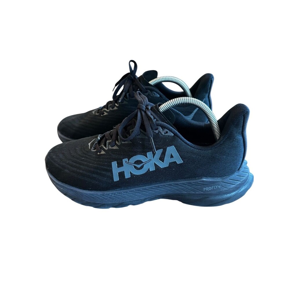 HOKA Mach 5 BBLC Black Men’s Running Shoes Size 10.5D Road Race Trainer Sneaker